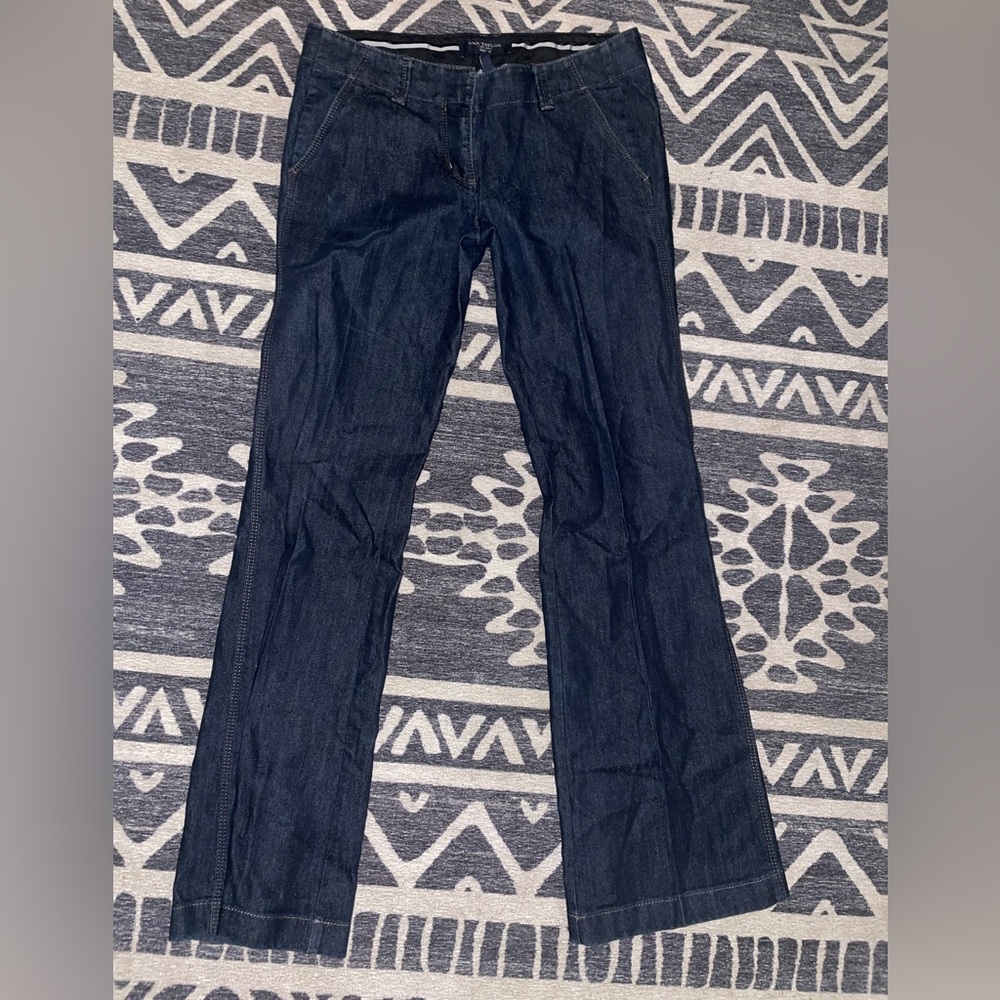 Ann Taylor Denim Flare Jeans Size 2P Women’s Blue
